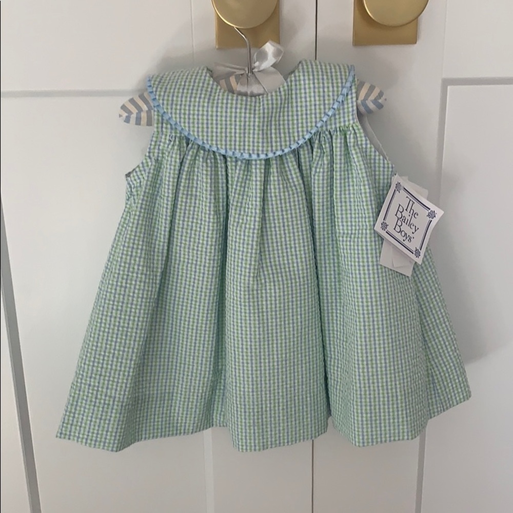 Green blue infant dress
